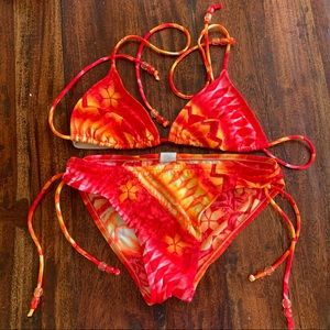 Vintage Hawaiian Print bikini